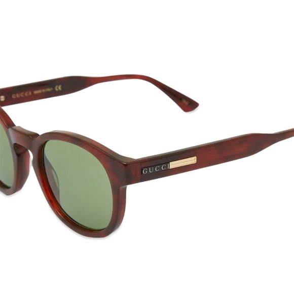 GUCCI EYEWEAR ROUND-FRAME ACETATE SUNGLASSES. - Picture 3 of 5